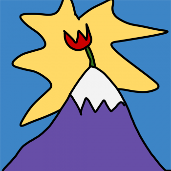 tulipe sur une montagne
