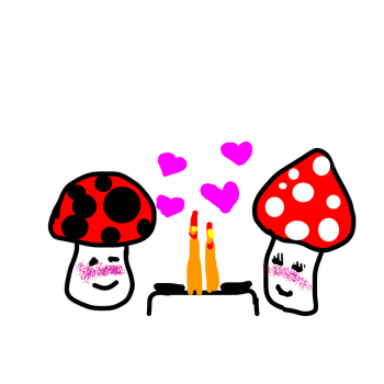Rencontre amoureuse entre 2 champignons