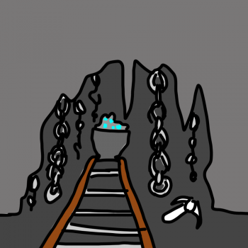 Une mine pleine de chaines