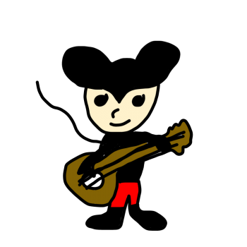 Mickeymousse qui joue du banjo