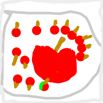 Une pomme parfaitement ronde