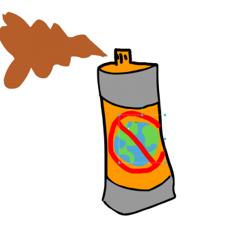 Une bombe aérosol de produit bio