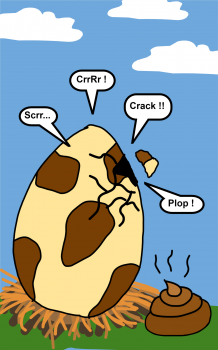 Crack !! Scrr... CrrRr ! Plop !
